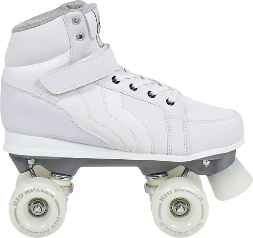 quad kick roller skates white