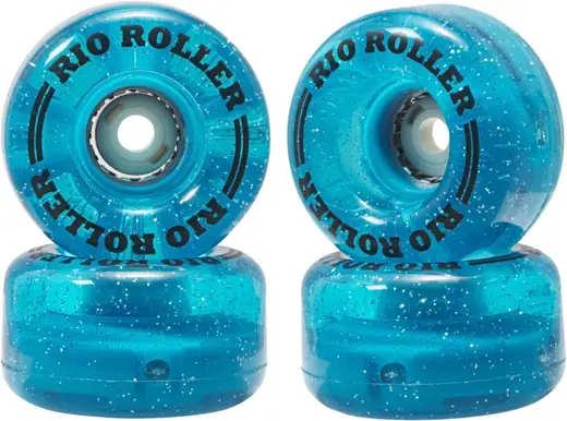 Rio Roller LED Leucht Rollen Blue Glitter 4er Set 