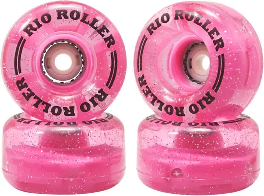 High-strength Roller Skates Wheels PU Brake Replacement Wheels Accessory Red 