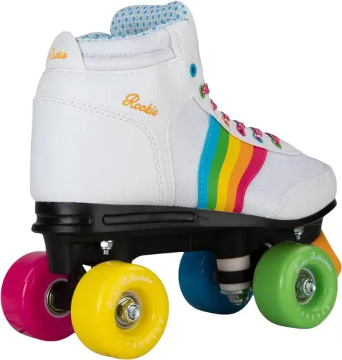 Black/Multi Rookie Quad Skates Forever Rainbow 