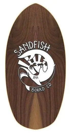 Profi Skimboard Surf Quest Oldschool Skimboard 108 cm mit Kicktail Raw Wood 
