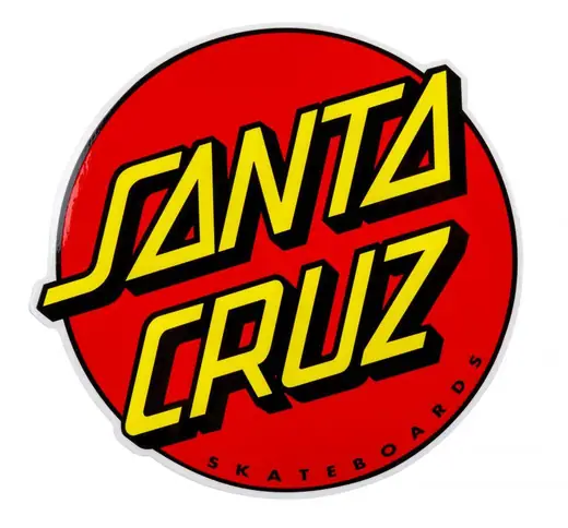 Santa Cruz Logo Sticker - Skateboards | SkatePro