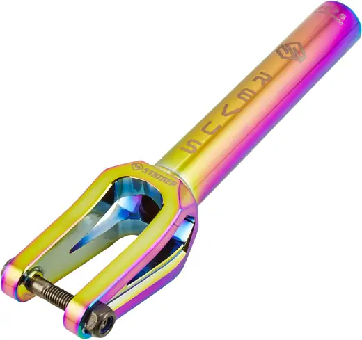 110mm or 120mm Threadless HIC Scooter Fork Neochrome Rainbow suitable for 100mm 