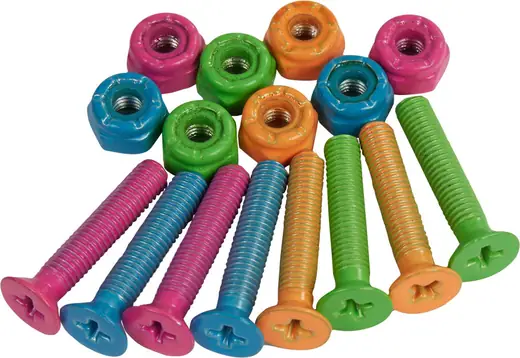 Dynamite Forever Bolts 1" Inch Blue Meanies Skateboard Hardware 