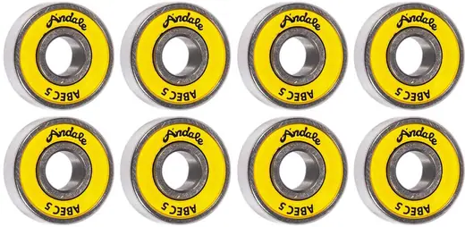 Kit Complet Skateboard : Roulements ABEC 5, Coussinets Caoutchouc 1/8", Entretoises Et Vis 1,25" (Marque Amphétamine)