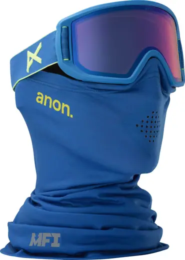 Anon Relapse Junior MFI Blue/Blue Amber Ski Goggles - Alpine Skiing