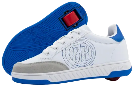 Breezy Origin White Blue Roller Shoes