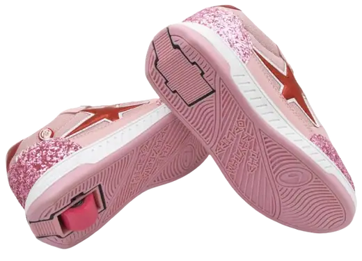 Breezy Pink Star Glitter Roller Shoes | SkatePro