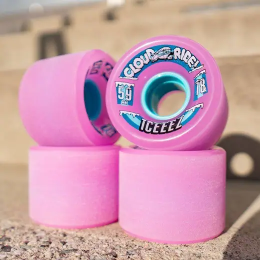 Cloud Ride 59mm Fuschia Iceeez Longboard Wheels 4-Pack