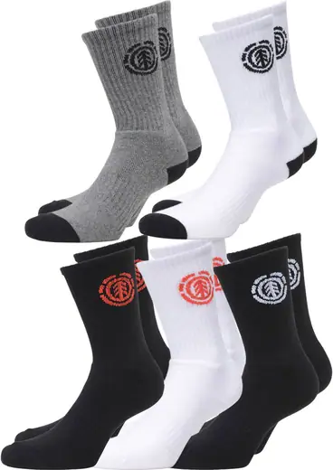 Element High Rise Socks 5 Pack SkatePro