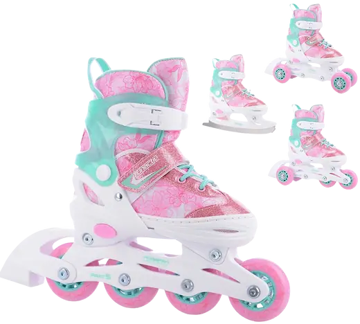 Patin A Roulette Fille Rollers Enfants 3 En 1 Réglables - Patins à Roulettes Convertibles Pour Filles Et Garçons - Sécurité Triple Verrouillage Patin A Roulette Fille Rollers Enfants 3 En 1 Réglables - Patins à Roulettes Convertibles Pour Filles Et Garçons - Sécurité Triple Verrouillage