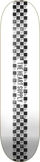 Heart Supply Check Stripe Skateboard Deck