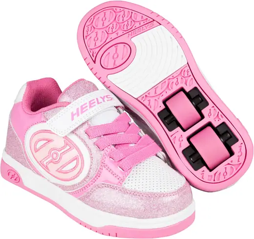 Breezy Rollers Schoenen Met Intrekbare Wielen - Coole Rolschoenen Voor Meisjes (Wit/Roze/Multikleur, Maat 37)