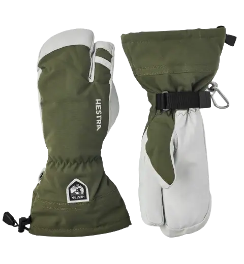 ヘストラHestra Heli Ski 3-Finger サイズ8 Hestra Army Leather Heli Ski 3 Finger Gloves | SkatePro