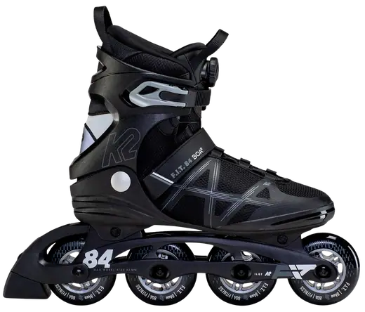 K2 F.I.T. 84 BOA Black Inline Skates | SkatePro