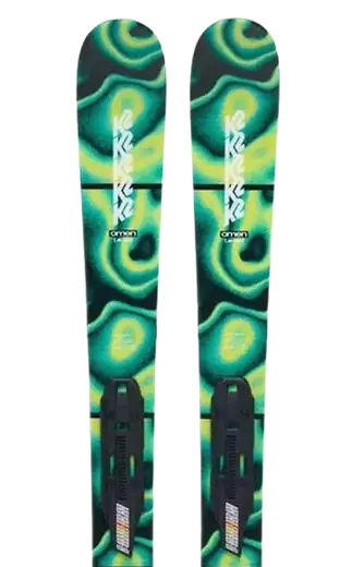 K2 Omen + FDT 4.5 Kids Skis