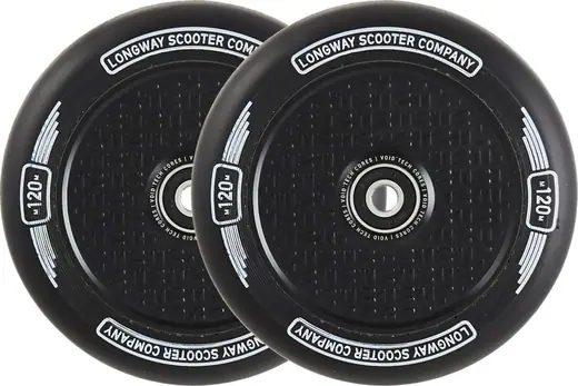 Roue Trottinette 120 Mm Lot De 2 Roues 120x24 Mm Aluminium Mach1 Pour Trottinette Freestyle - ABEC-9, 88A, Transparent