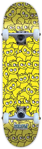 Meow Sticker Pile Soft Top Kids Skateboard