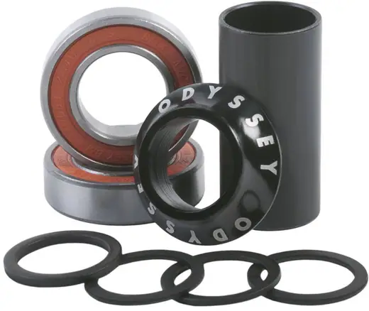 Odyssey Mid Bottom Bracket - 22mm Anodized Red - The Inside Line