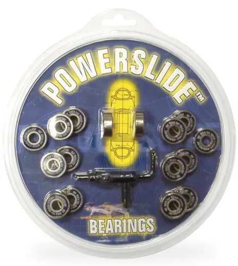 Powerslide ABEC 5 Kugellager - 8er Pack 608 Silber Für Skate & Rollschuhe