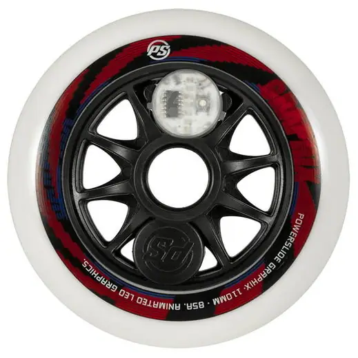 Powerslide Graphix Color LED Inline Skate Wheel Wheels Inliners