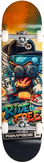 Rampage Ride Free Grafitti Complete Skateboard