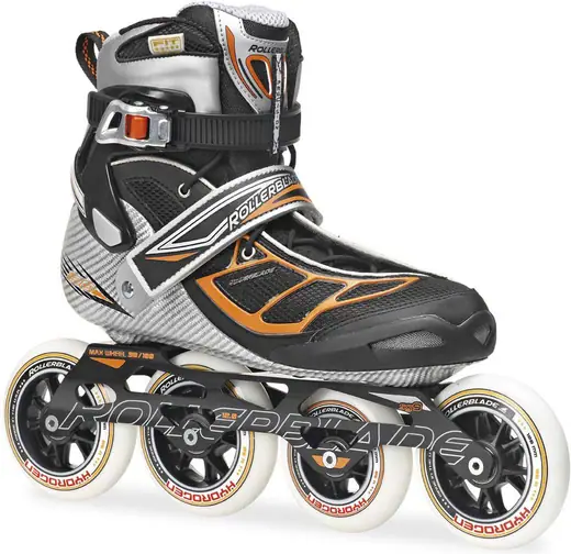 Rollerblade Tempest 100 Silver/Orange скоростные ролики