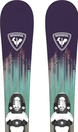 Rossignol Sender Kid + Team4 Fixações Skis Para Crianças