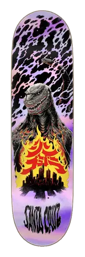 Santa Cruz x Godzilla Shin Knox Firepit Skateboard Deck