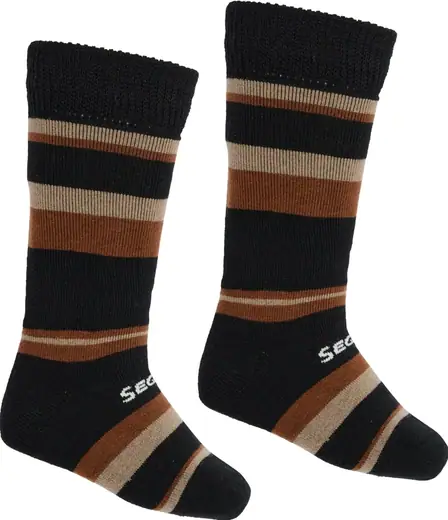 Seger Otroške Stripe Merino Wool Smučarske Nogavice