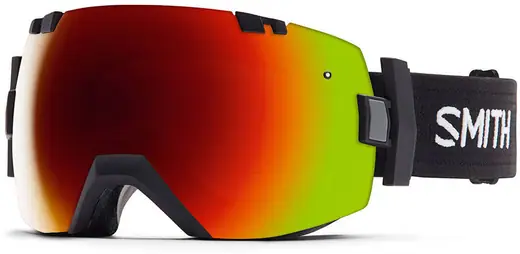 Smith I/OX Black Frame - Red sol-X+Blue Sensor Lenses Ski Google