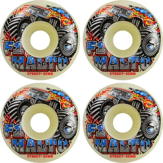 Yosoo Health Gear Ruote Da Skate 52x30mm In PU SHR 100A - Set Di 4, Colore Blu/Bianco