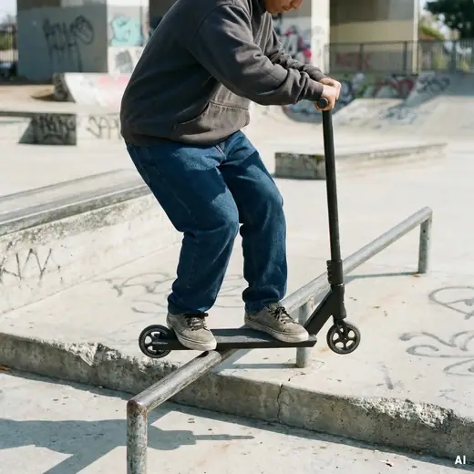 Monopattino Freestyle UrbanArtt Street Custom #7 – Black/Blue/Raw TRIAD