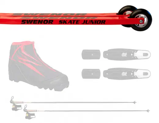 Swenor Skate NNN Junior Roller Ski Package | SkatePro