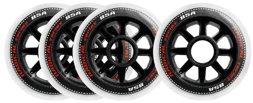 Tempish Radical White Inline Skate Wheels 4-Pack