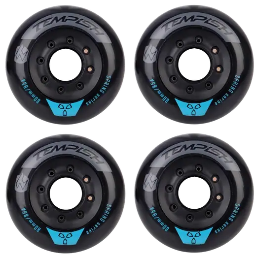 Ruote Pattini In Linea Flash 90A – Confezione 4 Pezzi Con Cuscinetti – Misure Da 62mm A 125mm – PU Luminoso - 2