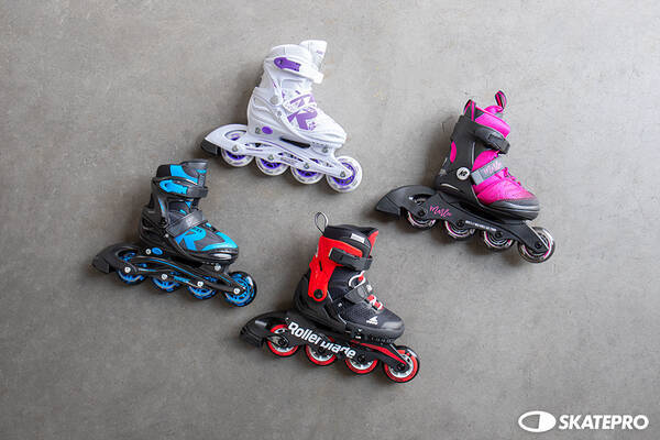 JIFAR Kids Inline Skates Adjustable Sz 2-5 Light-up In/Outdoor Protective  Gear