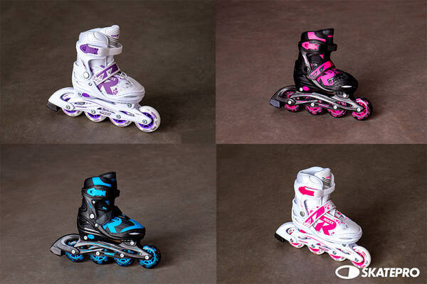 K2 Marlee Pro Pack Kids Inline Skate w/ Protection 3-Pack, Outlet