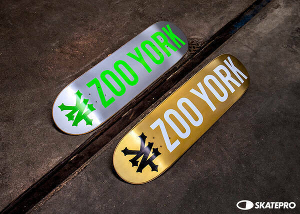 ZOO YORK SMALL GOLD STICKER Zoo York Classic 2.5 in x 0.75 in Skateboard Decal 