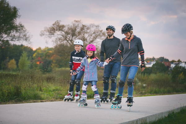 Children Kids Sports Inline Roller Skates 56cm Safety Helmet Bike 