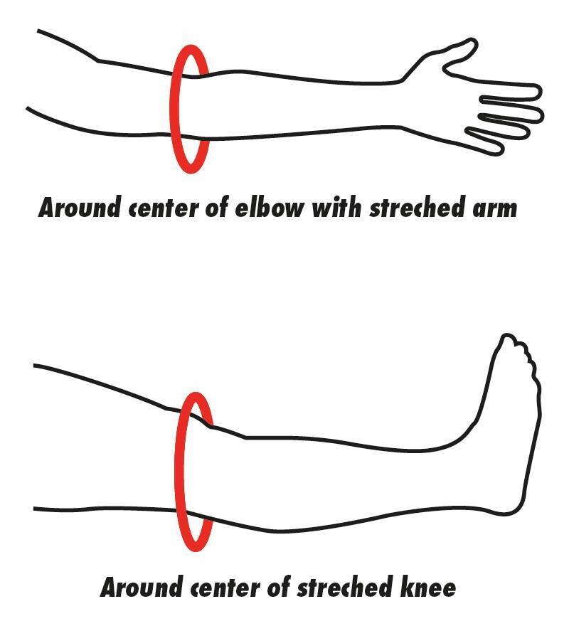 187 Killer Pads Size chart Combo Pack (Knee+Elbow)