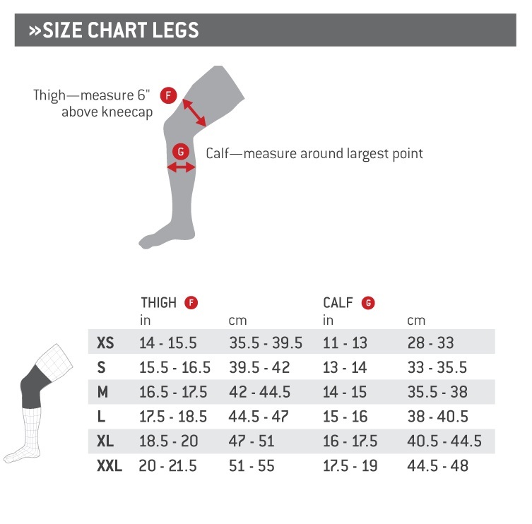 Sizing Chart For Knee Pads