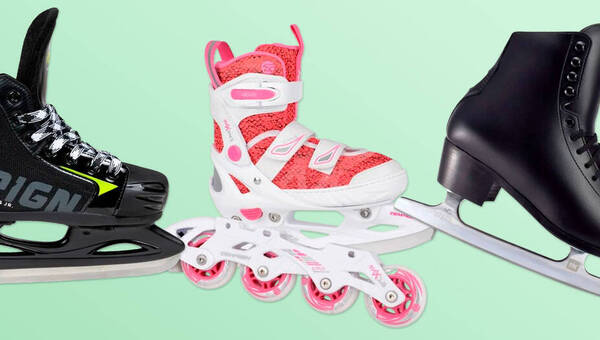Children's double blade ice skates cheap