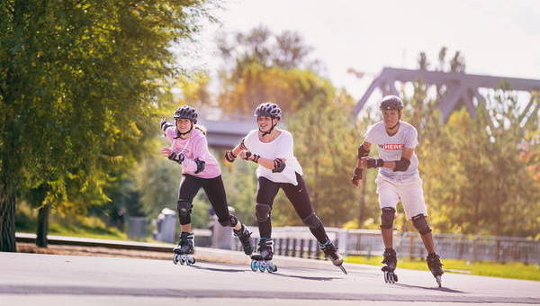 Inline skating technique for beginners